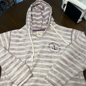 Striped Hoodie with Anchor Logo